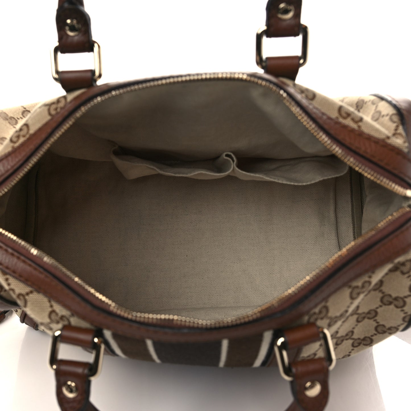 Monogram Web Medium Boston Dark Brown