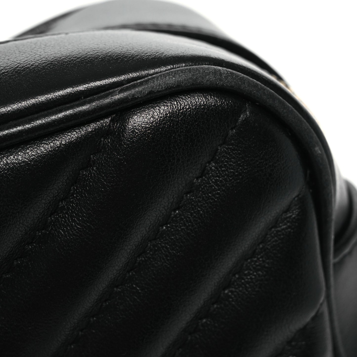 Calfskin Matelasse Monogram Lou Belt Bag Black