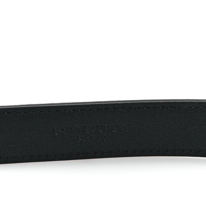 Saint Laurent Suede Calfskin Monogram Square Buckle Belt 90 36 Black 3 of 5