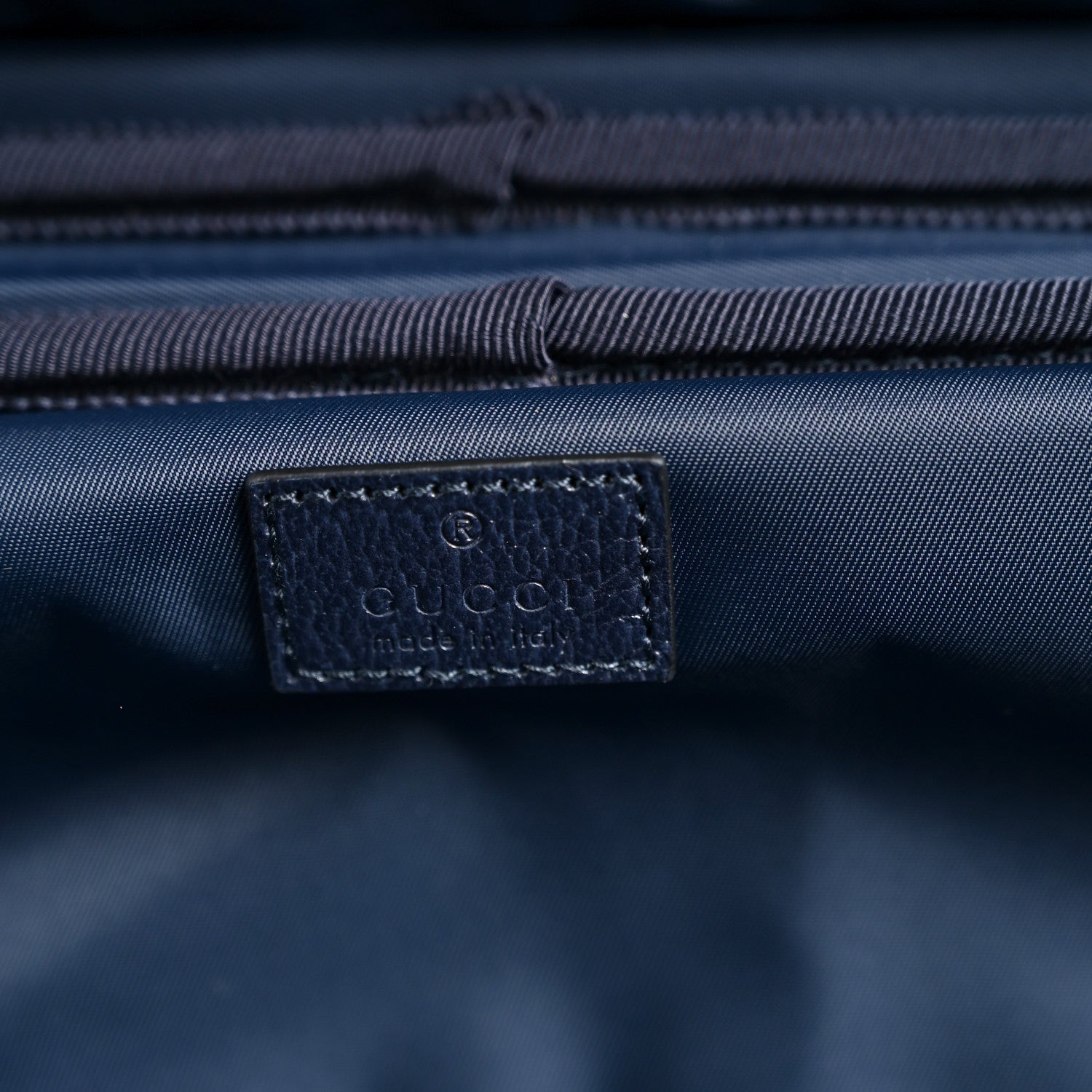 Gucci GG Supreme Monogram Textured Dollar Calfskin Web Savoy Cabin Plus Trolley Beige Blue 5 of 9