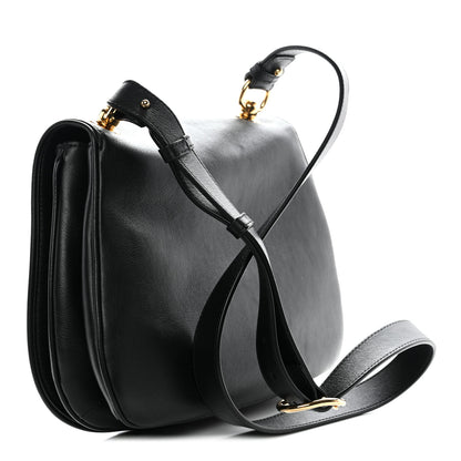 Gucci Roxy Calfskin Web Medium Blondie Top Handle Shoulder Flap Bag Black 3 of 11