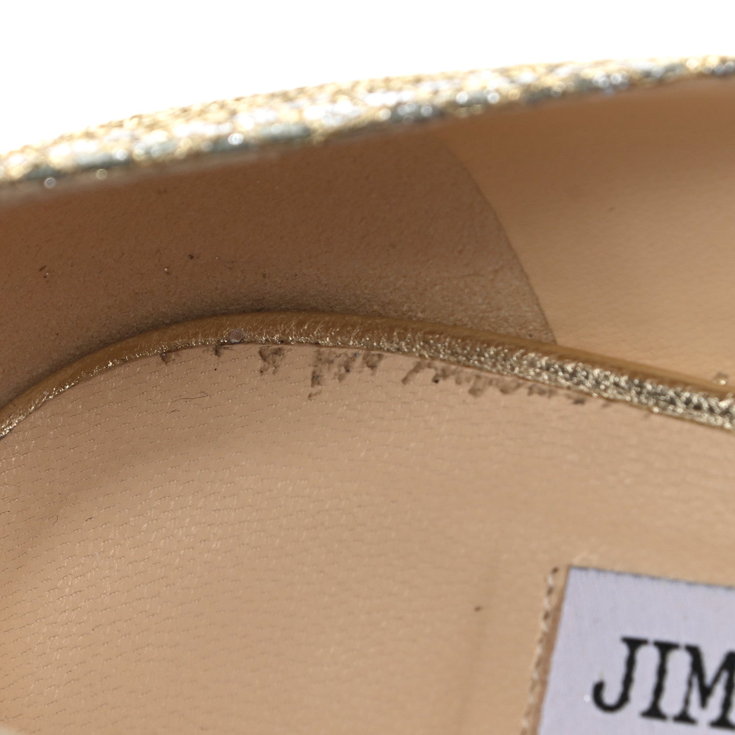 Jimmy Choo Glitter Fabric Romy Pumps 39 Champagne 9 of 11