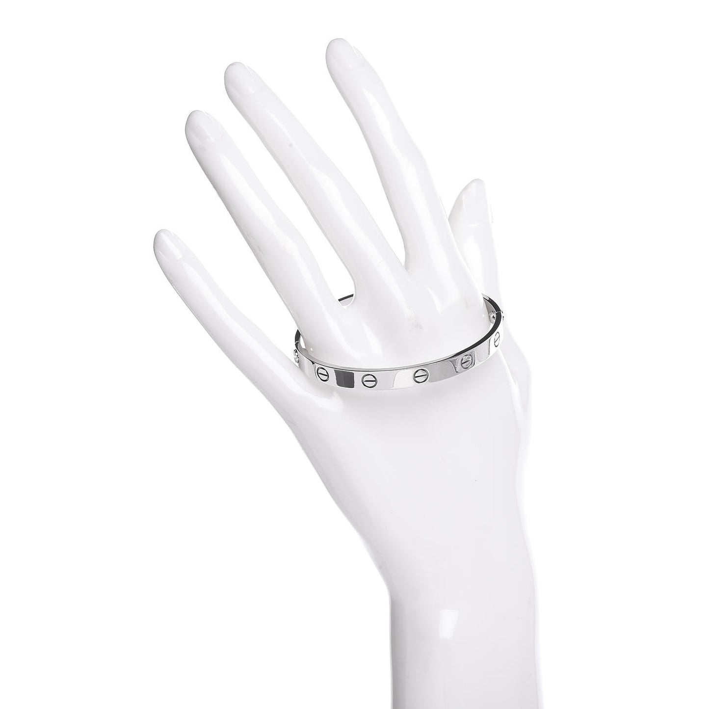18K White Gold LOVE Bracelet 17