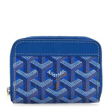 Goyard Goyardine Matignon PM Wallet Blue 1 of 9
