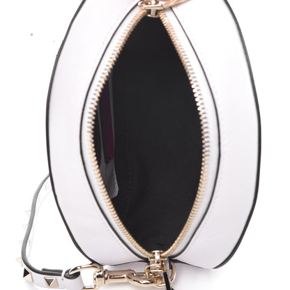 Valentino Garavani Calfskin VLTN Print Mini Rockstud Crossbody Bag White 5 of 7