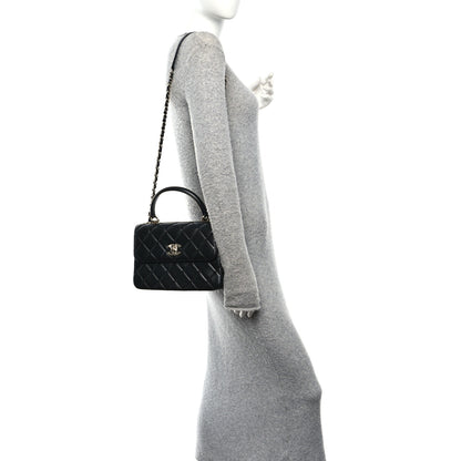 Chanel Lambskin Quilted Small Trendy CC Dual Handle Flap Bag Black 2 of 11