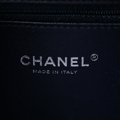 Chanel Iridescent Caviar Quilted Medium CC Filigree Vanity Case Dark Turquoise 6 of 11
