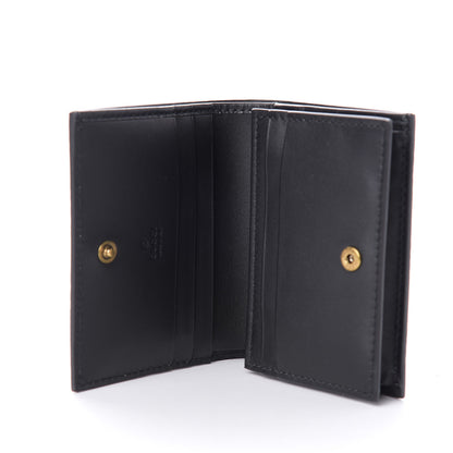 Gucci Guccissima Signature Crystal Cat Card Case Wallet Black 5 of 8