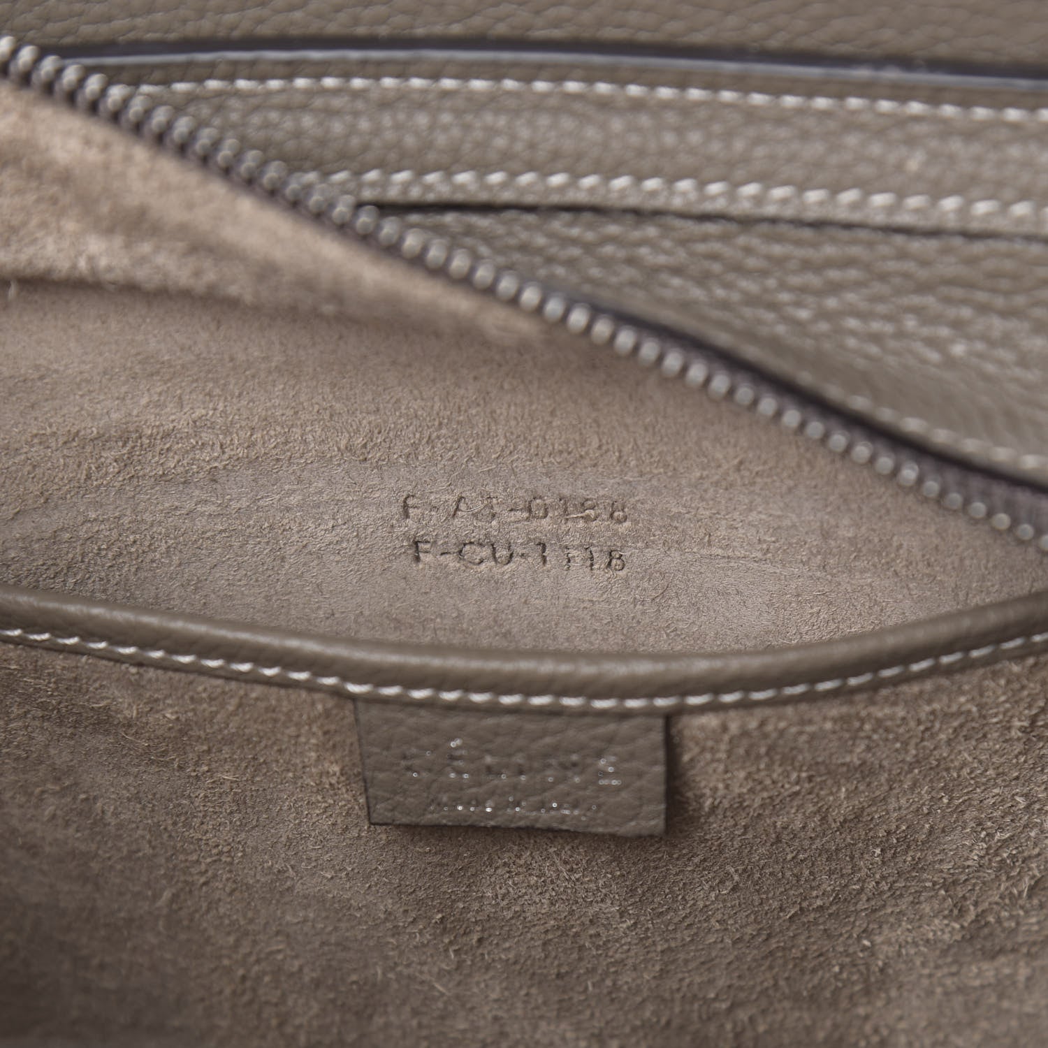 Celine Drummed Calfskin Nano Luggage Souris 7 of 10