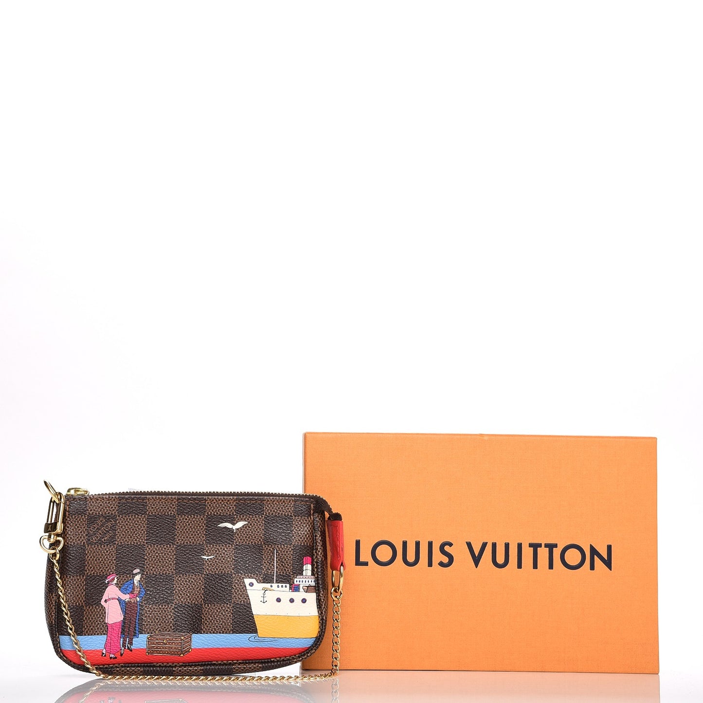 Damier Ebene 2016 Christmas Animation Mini Pochette Accessories