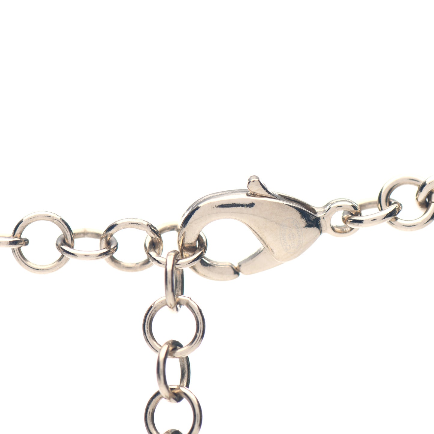 Crystal CC Chain Short Necklace Gold