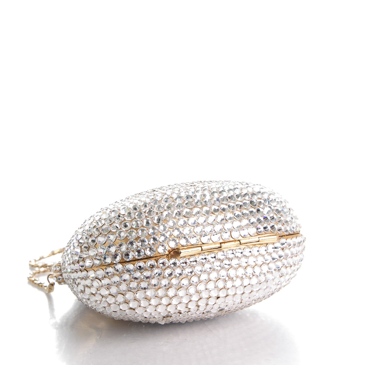 Judith Leiber Swarovski Crystal Chatelaine Minaudiere Gold 4 of 7
