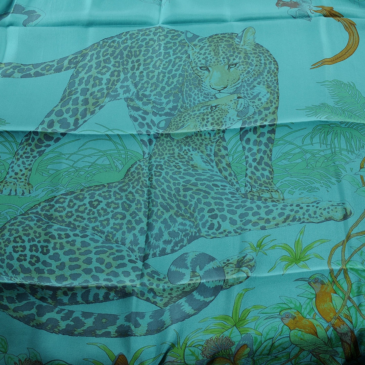 Silk Dip Dye Jungle Love Scarf 90