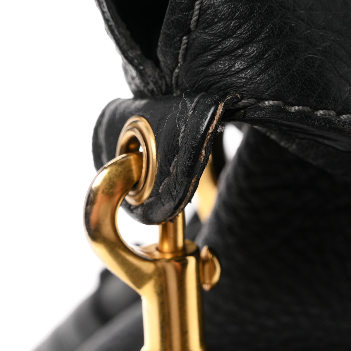 Calfskin Medium Marcie Satchel Black