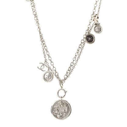 Chanel CC Coco Camellia Coin Necklace Gold 1 of 10