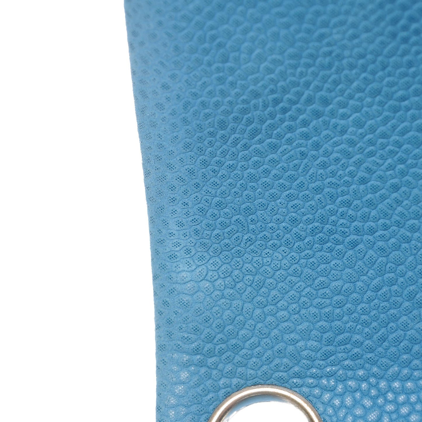 Iridescent Caviar Quilted Mini Square Flap Blue