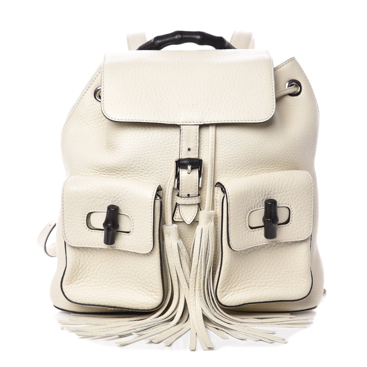 Cellarius Calfskin Medium Bamboo Backpack Mystic White