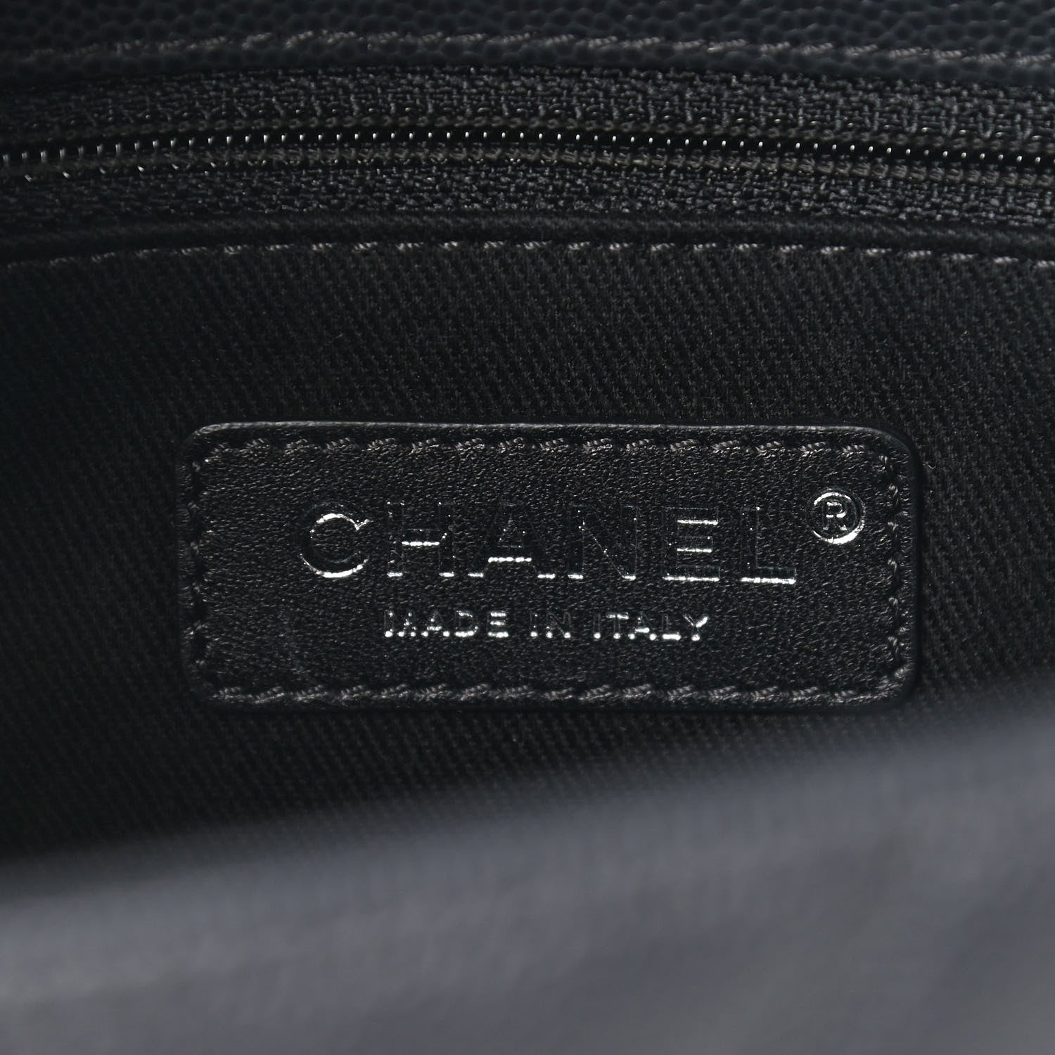 Chanel Caviar Chevron Quilted Small Coco Handle Flap Dark Grey 6 of 9