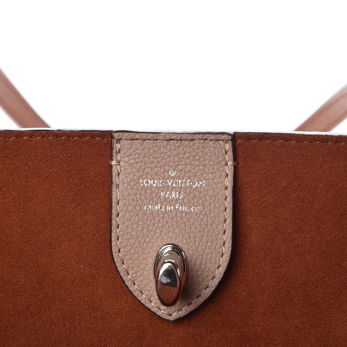 Calfskin Lockme Go Tote Vison