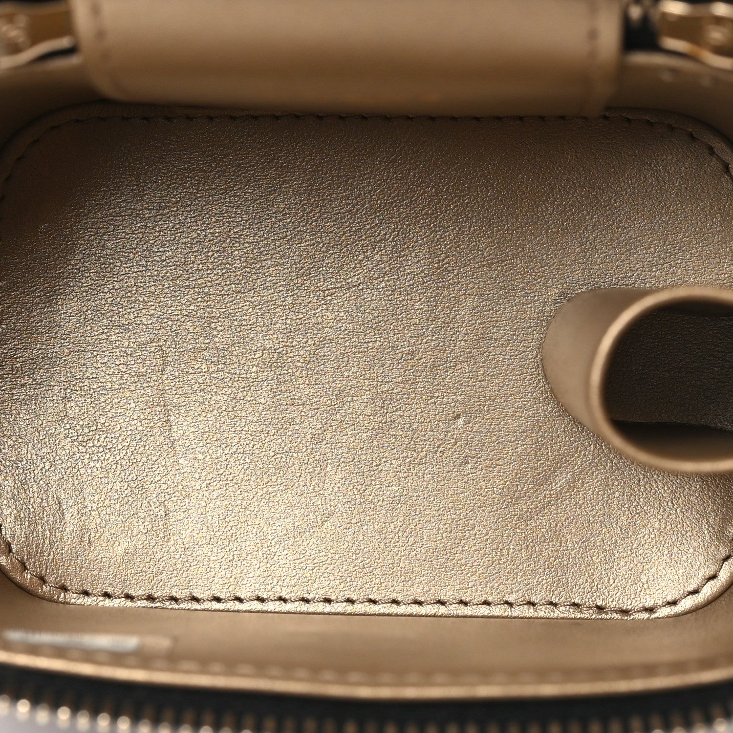 Chanel Lambskin Quilted Mini Pearl Crush Vanity Case With Chain Black 5 of 12
