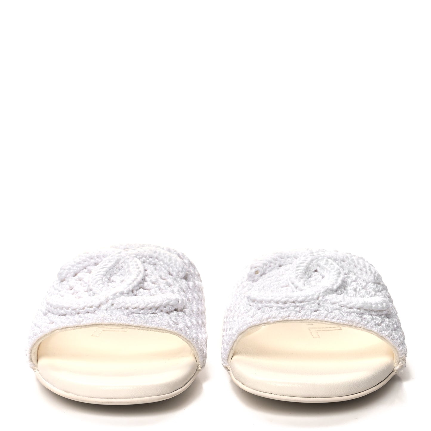 Crochet CC Mules Sandals 38 White