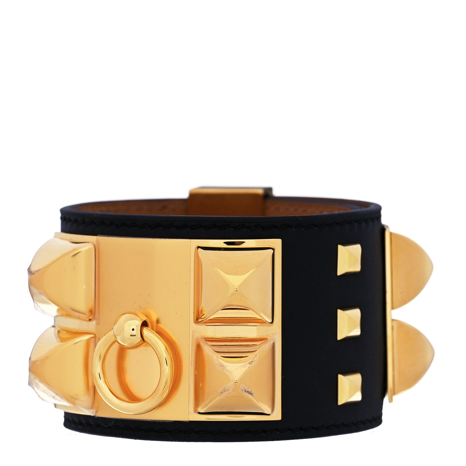 Hermes Swift Collier de Chien CDC Studded Bracelet T2 Black 1 of 8