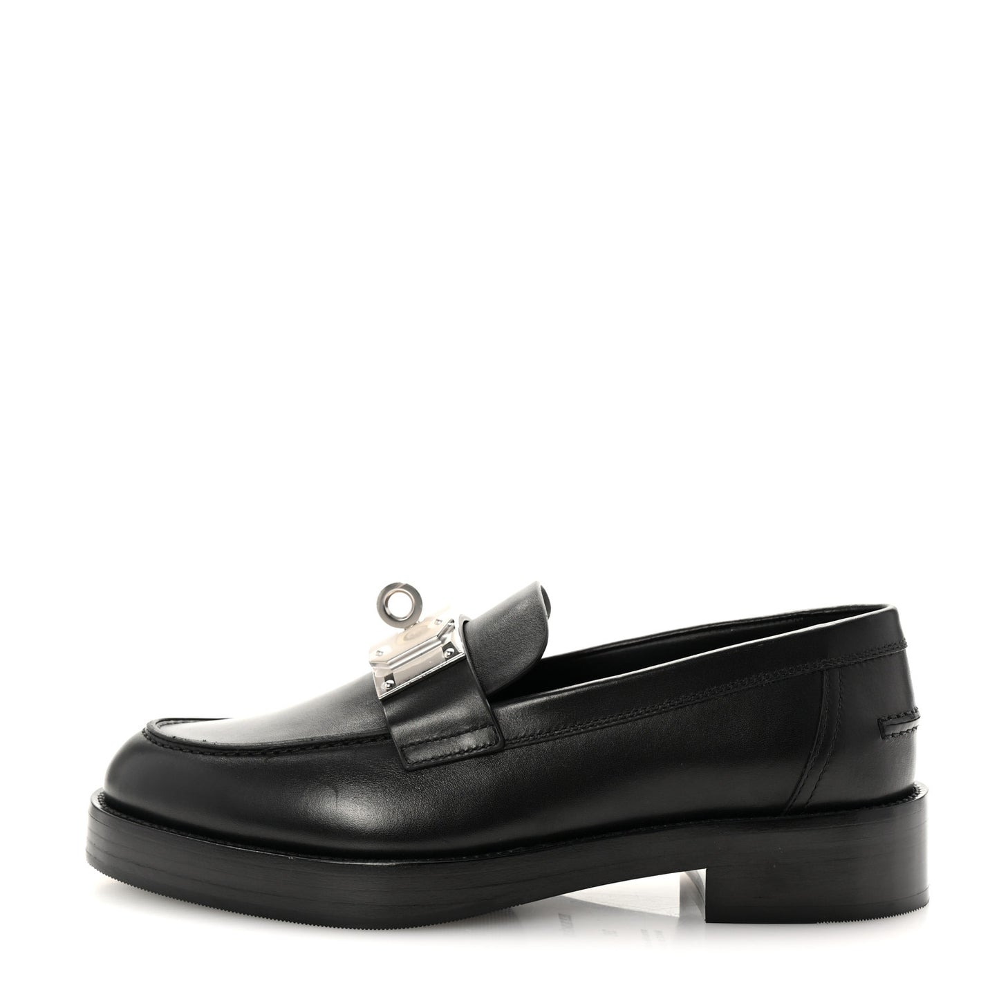 Calfskin Womens Hot Loafer 38 Black