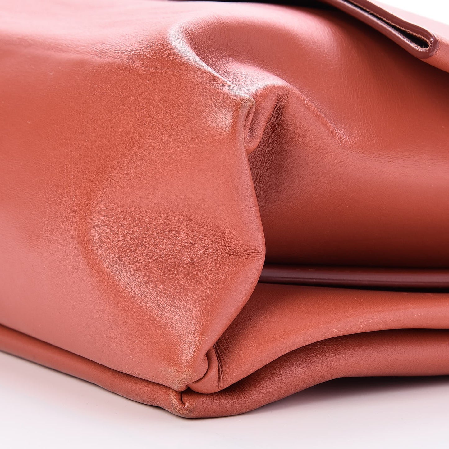 Smooth Calfskin Blade Chain Flap Terracotta
