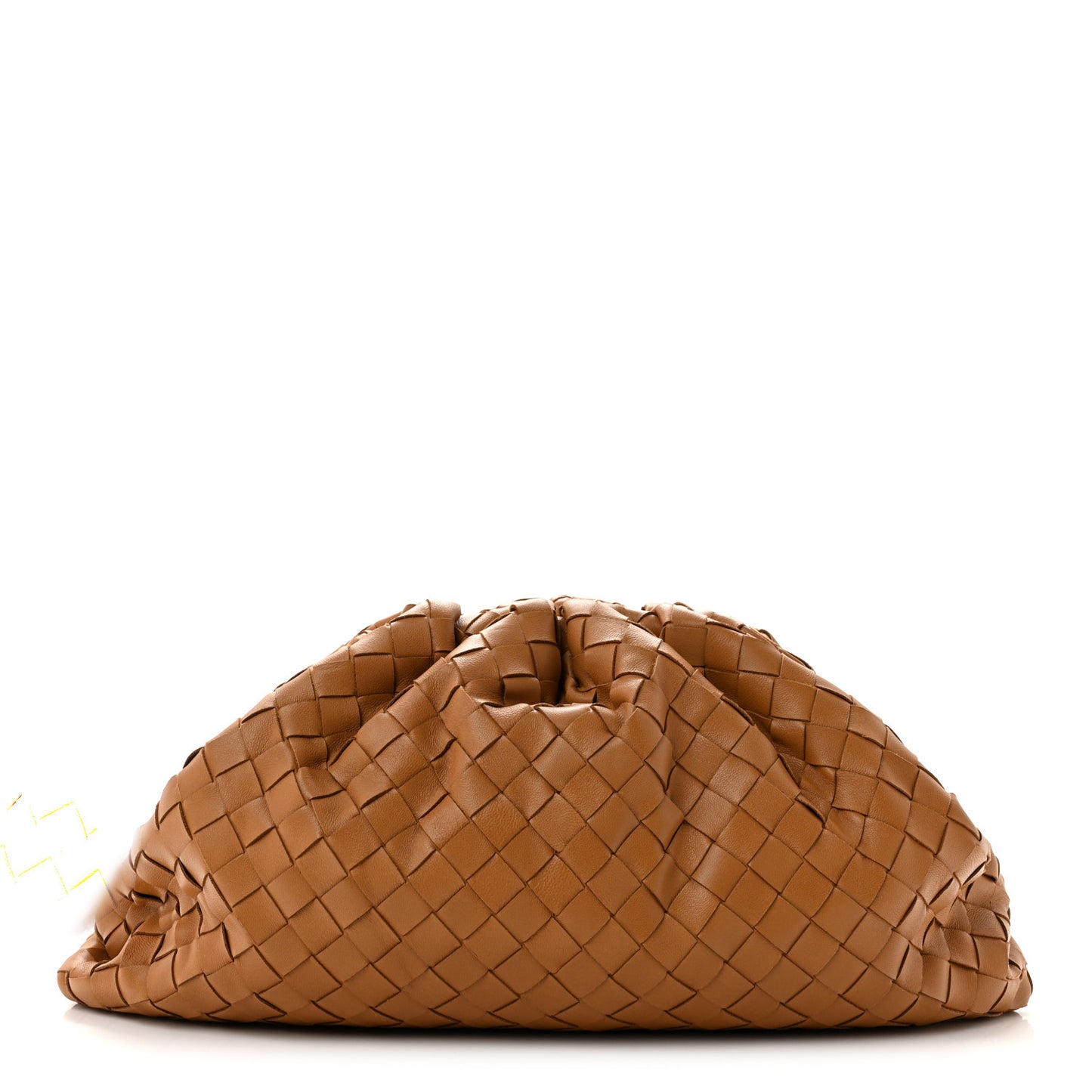 Nappa Maxi Intrecciato The Pouch Oversized Clutch Caramel
