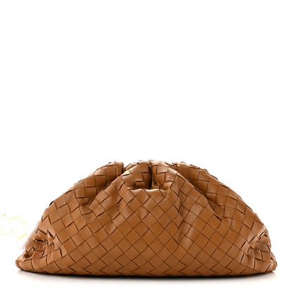 Bottega Veneta Nappa Maxi Intrecciato The Pouch Oversized Clutch Caramel 1 of 13