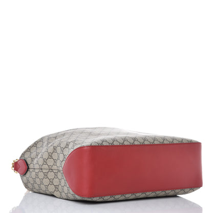 Gucci GG Supreme Monogram Large Linea A Hobo Red 4 of 10