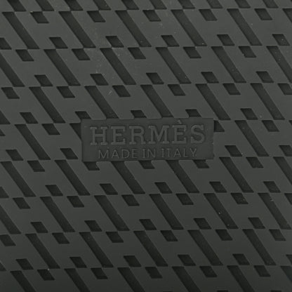 Hermes Veau Indios Woolskin Mens Chypre Sandals 42 Black Ecru 7 of 8