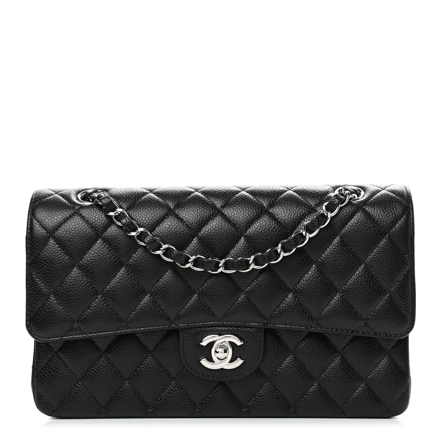 Chanel Caviar Quilted Medium Double Flap Black 1 of 9