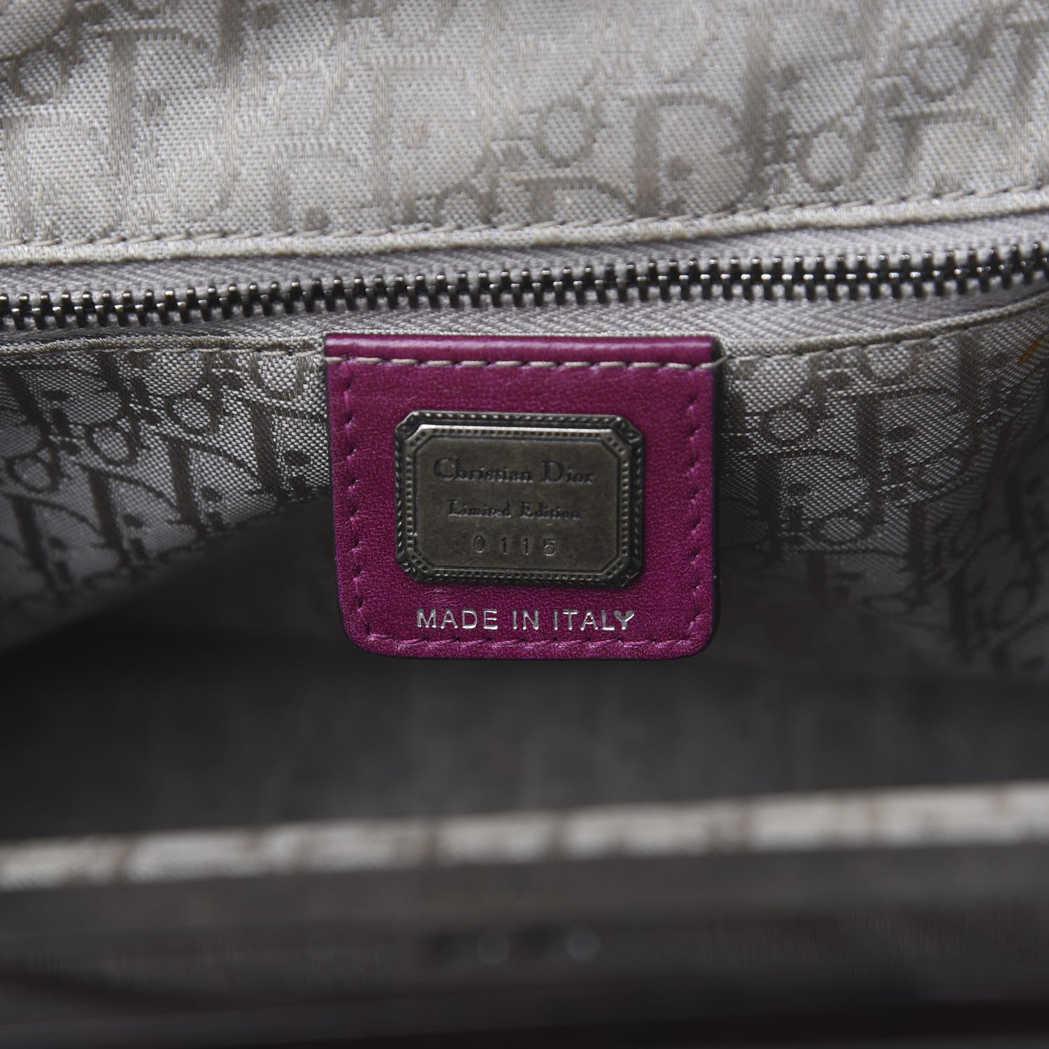 Christian Dior Calfskin Samourai 1947 Intrecciato Frame Bag Fuchsia 5 of 13
