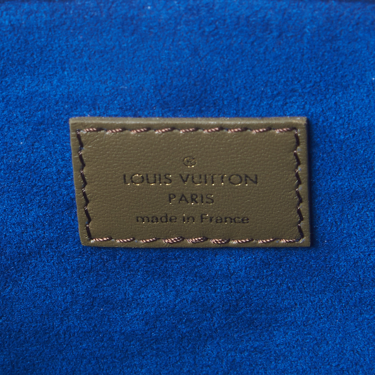 Lambskin Embossed Monogram Coussin MM Khaki