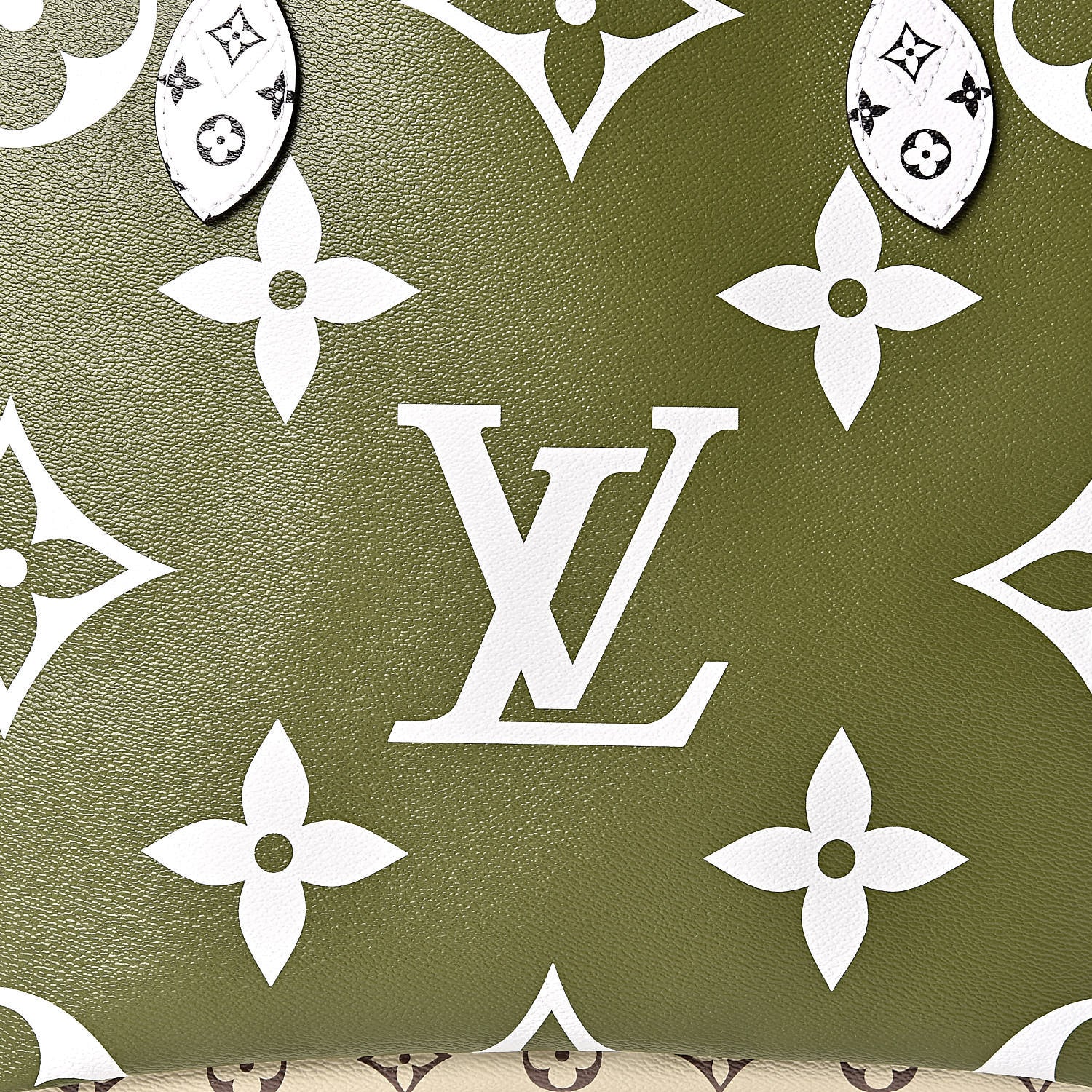 Louis Vuitton Monogram Giant Neverfull MM Kaki 10 of 12