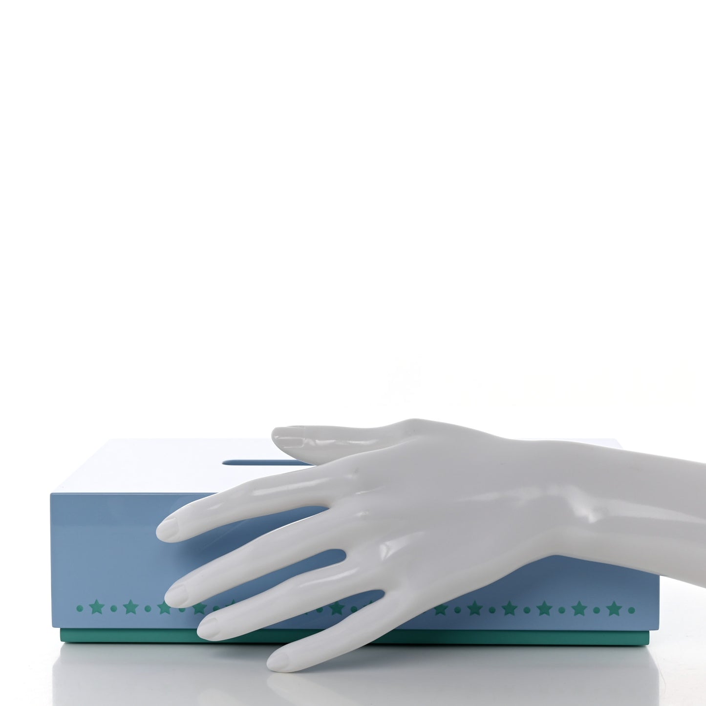 Lacquered Wood Western And Company Tissue Box Bleu Ciel Bleu Venise