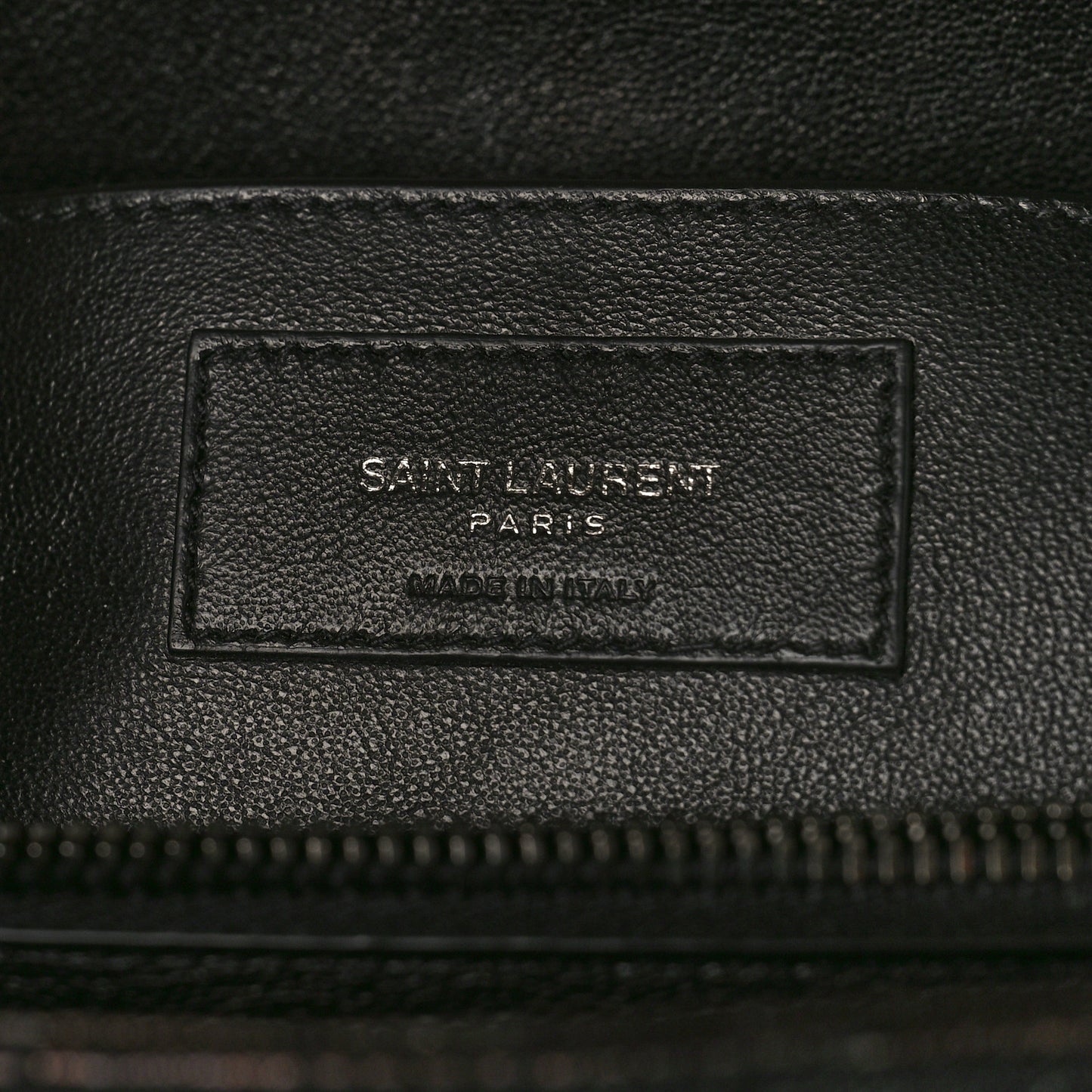 Sheepskin Matelasse Chevron Monogram Large College Satchel Black