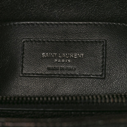Saint Laurent Sheepskin Matelasse Chevron Monogram Large College Satchel Black 6 of 10