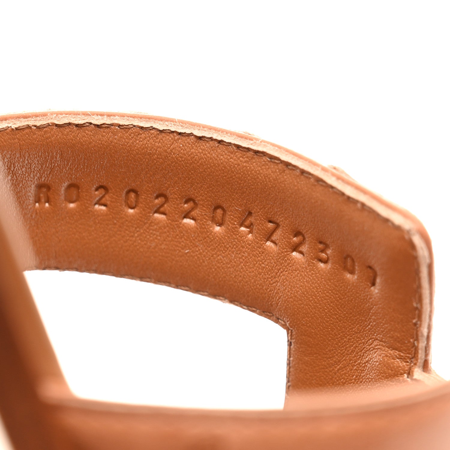 Hermes Ostrich Oran Sandals 37 Naturel 8 of 9