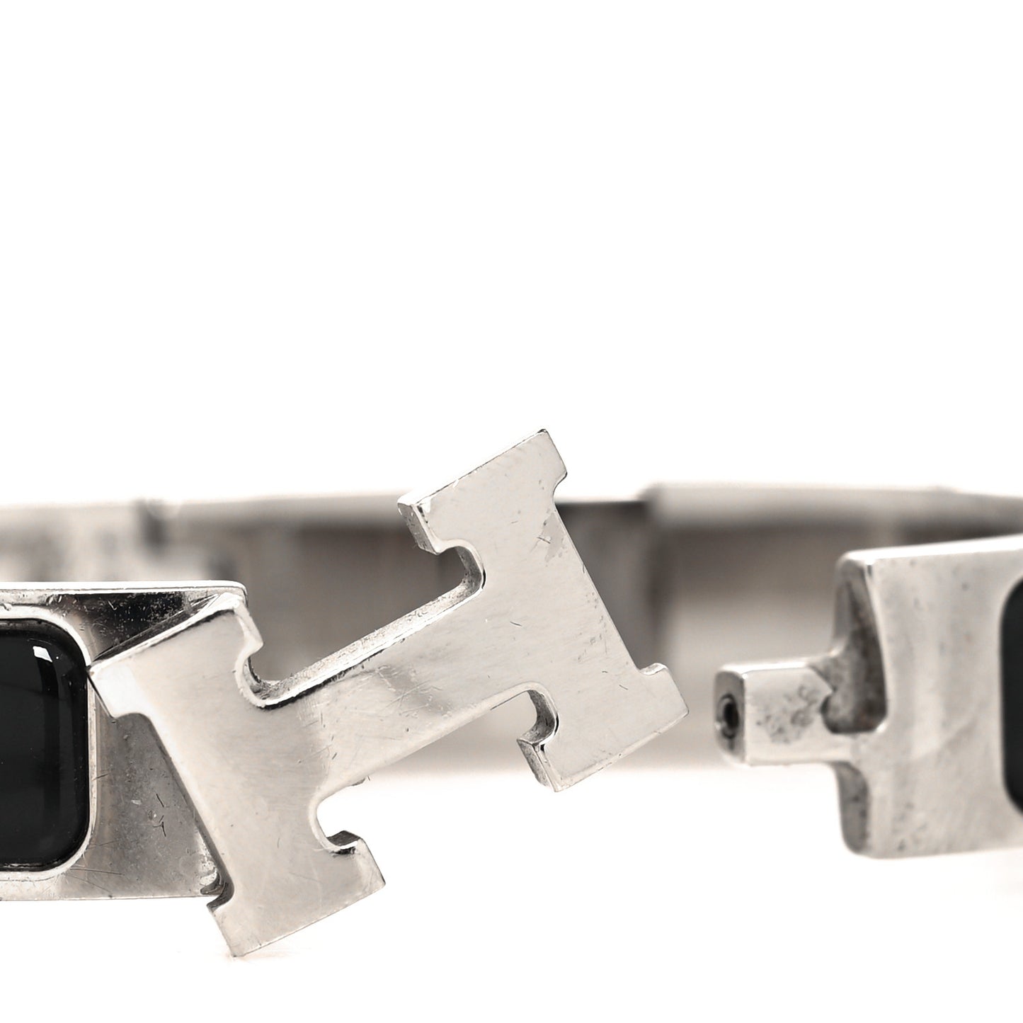 Enamel Narrow Clic Clac H Bracelet PM Black