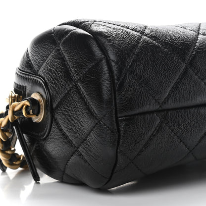 Chanel Shiny Lambskin Quilted Small Fashion Therapy Bowling Bag Black 9 of 11