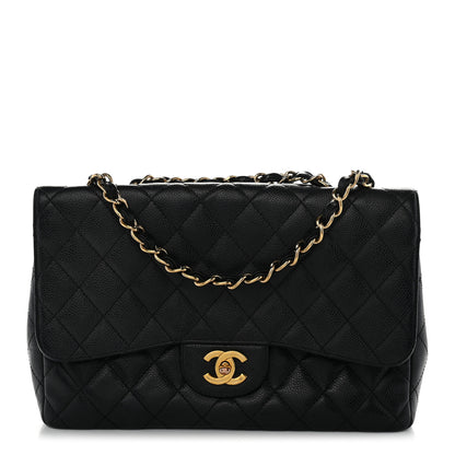 Chanel Caviar Quilted Jumbo Single Flap Black 1 of 14