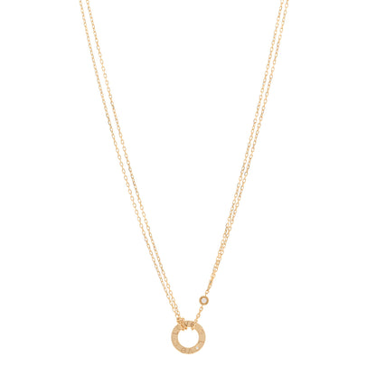 Cartier 18K Yellow Gold 2 Diamond LOVE Necklace 1 of 5