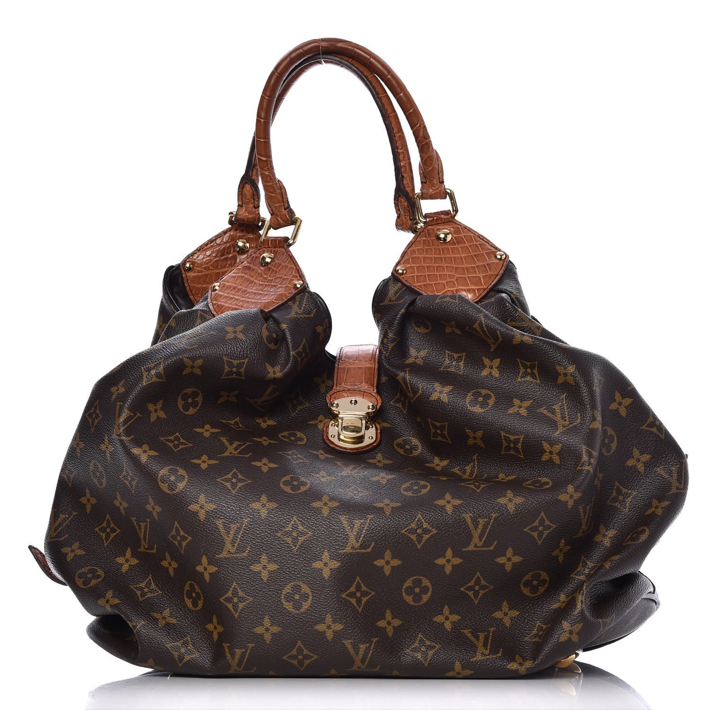 Monogram Mahina XL Crocodile Trim Tote