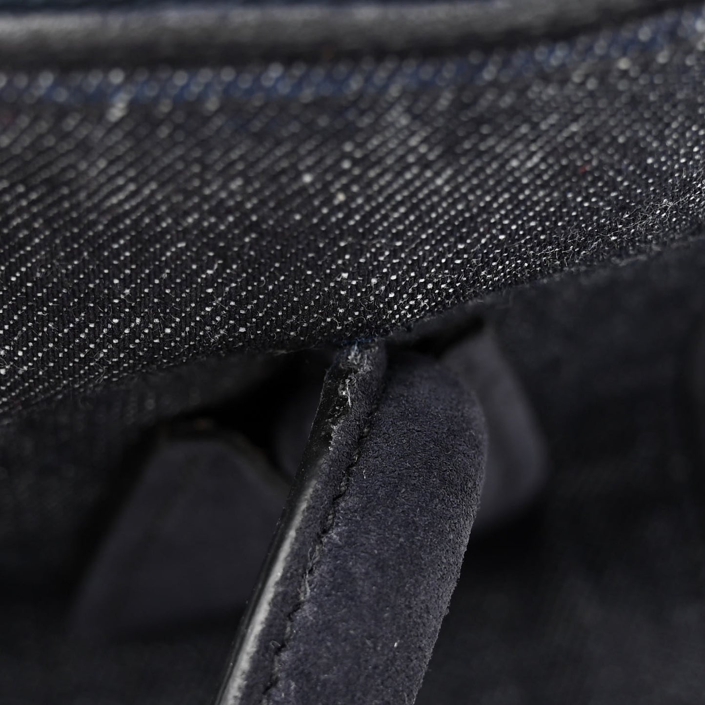 Denim Suede Scamosciato Twin Pocket Tote Bleu