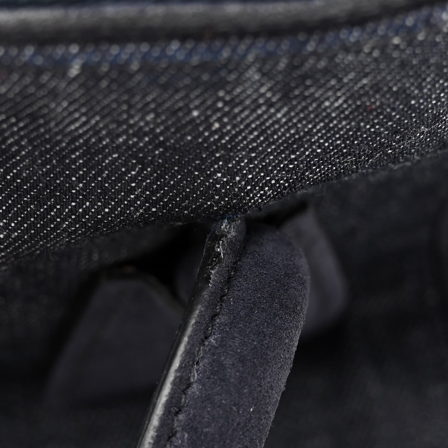 Prada Denim Suede Scamosciato Twin Pocket Tote Bleu 15 of 15