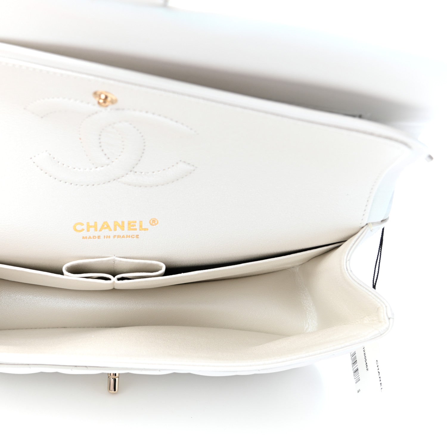 Chanel Iridescent Calfskin Quilted Medium Double Flap White 5 of 11