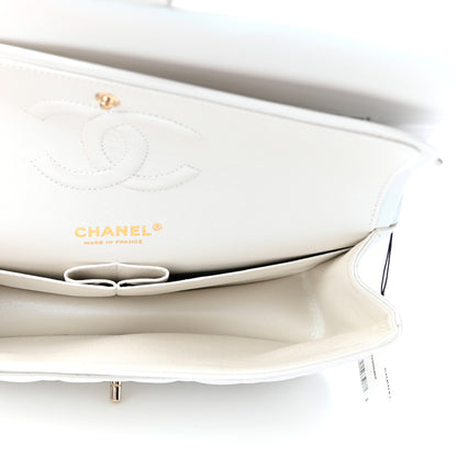 Chanel Iridescent Calfskin Quilted Medium Double Flap White 5 of 11