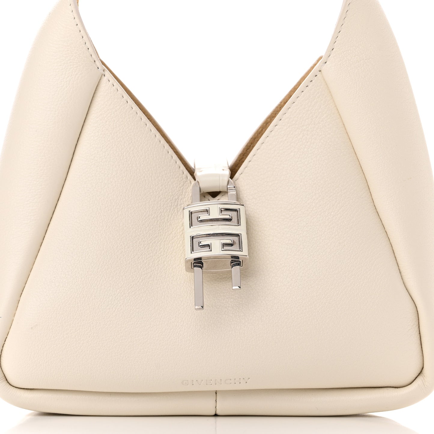 Textured Calfskin Mini G Hobo Ivory